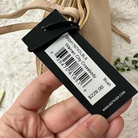 Botkier New York Warren City Blush Leather Crossbody Shoulder Bag NEW - Picture 7 of 10